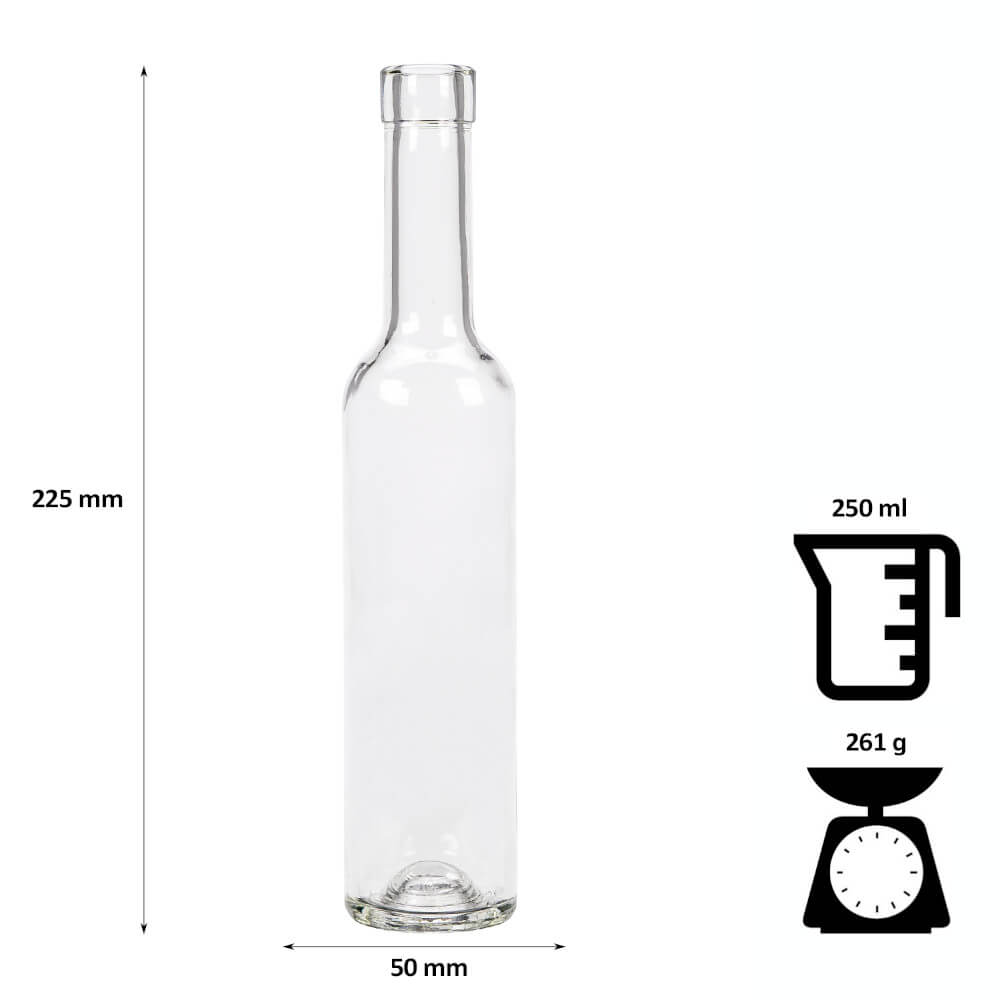 Glasflasche 250ml 24cm FUTURA omegamix.at